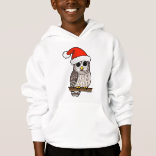 Christmas Barred Owl Santa Hoodie