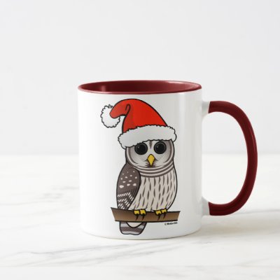 Christmas Barred Owl Santa Mug