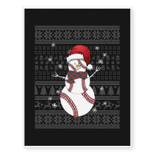 Christmas Baseball 21 Temporary Tattoos