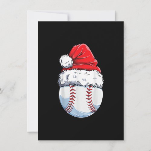 Christmas Baseball Ball Santa Hat Xmas Boys Catche Invitation