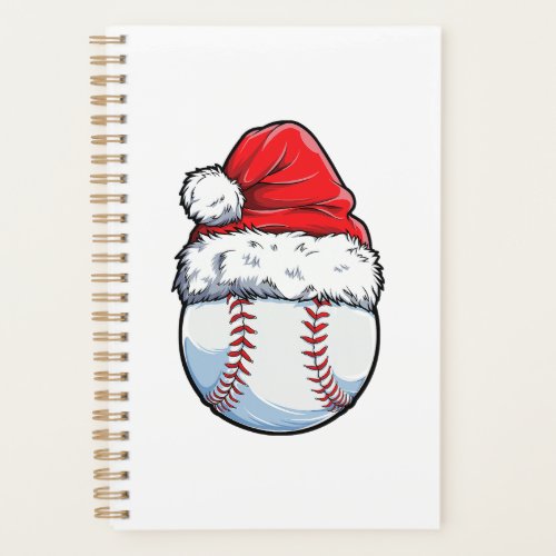 Christmas Baseball Ball Santa Hat Xmas Boys Catche Planner