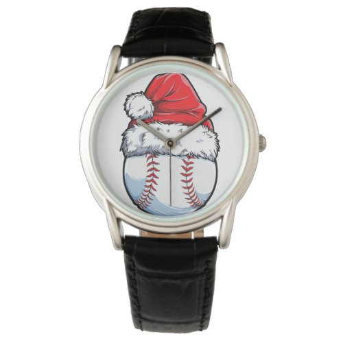 Christmas Baseball Ball Santa Hat Xmas Boys Catche Watch