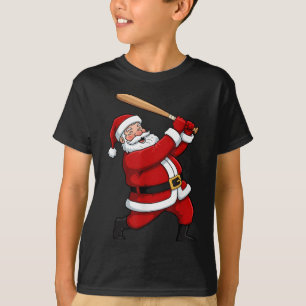 Christmas Baseball Batter Santa Xmas Srt Player Bo T-Shirt