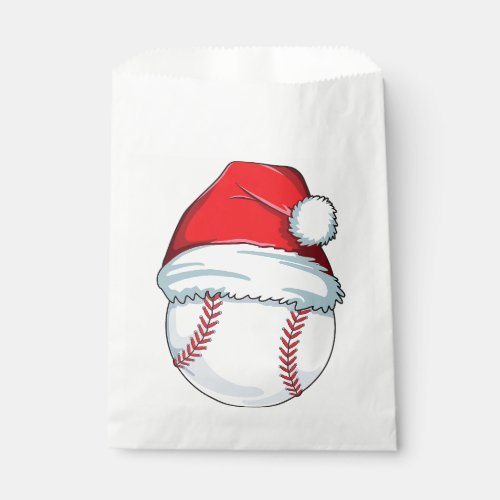 Christmas Baseball  For Kids Men Ball Santa Pajama Favor Bag