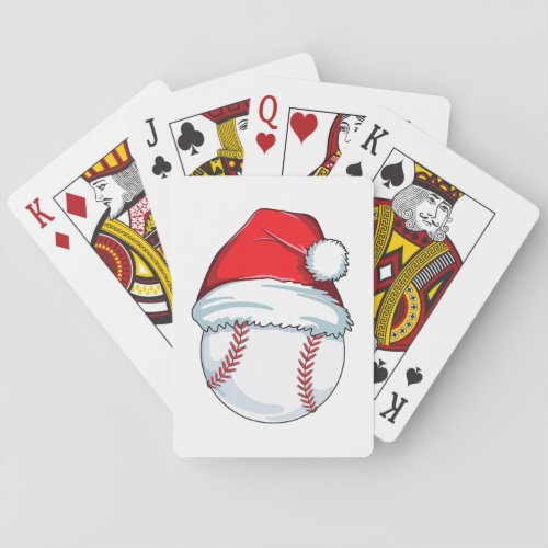 Christmas Baseball  For Kids Men Ball Santa Pajama Poker Cards