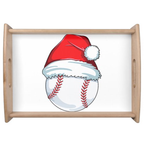 Christmas Baseball  For Kids Men Ball Santa Pajama Serving Tray