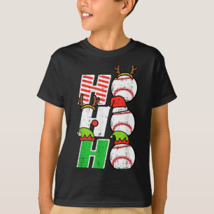 Christmas Baseball Ho Ho Ho Funny Xmas Srts Men Bo T-Shirt