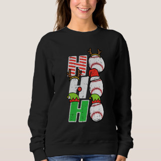 Christmas Baseball Ho Ho Ho Xmas Sports Men Boys Sweatshirt