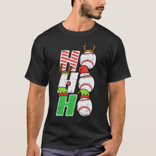 Christmas Baseball Ho Ho Ho Xmas Sports Men Boys T-Shirt