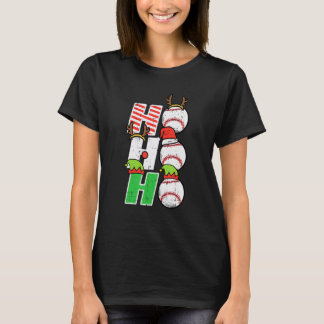Christmas Baseball Ho Ho Ho Xmas Sports Men Boys T-Shirt