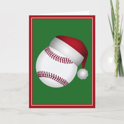 Christmas Baseball Holiday Card