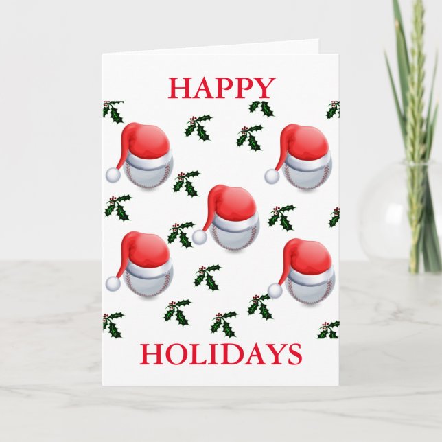 CHRISTMAS BASEBALL HOLIDAY CARD (Front)