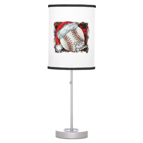 Christmas Baseball Leopard Table Lamp