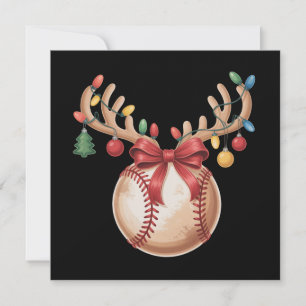 Christmas Baseball Lover Gift Player Xmas Sports Holiday Card