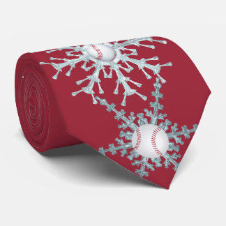 Christmas baseball neck tie