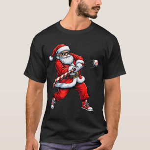 Christmas Baseball Player Santa Funny Xmas Boys Me T-Shirt