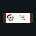 Christmas Baseball Snowman Label<br><div class="desc">Cute baseball, made up to look like a Christmas Snowman. - Hey Baseball Players and Fans! You can customize this item by adding text, a photo or resizing the image to be larger, smaller, or tiled to fill the entire area! There are also background colors that you can add to...</div>