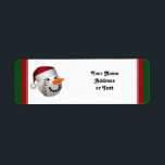 Christmas Baseball Snowman Label<br><div class="desc">Cute baseball, made up to look like a Christmas Snowman. - Hey Baseball Players and Fans! You can customize this item by adding text, a photo or resizing the image to be larger, smaller, or tiled to fill the entire area! There are also background colors that you can add to...</div>