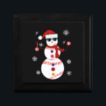 Christmas Baseball Snowman Santa Hat Gift  Box<br><div class="desc">Christmas Baseball Snowman Santa Hat Gift</div>