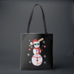 Christmas Baseball Snowman Santa Hat Gift Tote Bag<br><div class="desc">Christmas Baseball Snowman Santa Hat Gift</div>