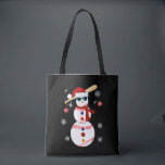 Christmas Baseball Snowman Santa Hat Gift Tote Bag<br><div class="desc">Christmas Baseball Snowman Santa Hat Gift</div>