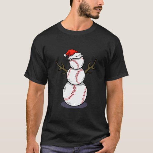 Christmas Baseball T_Shirt