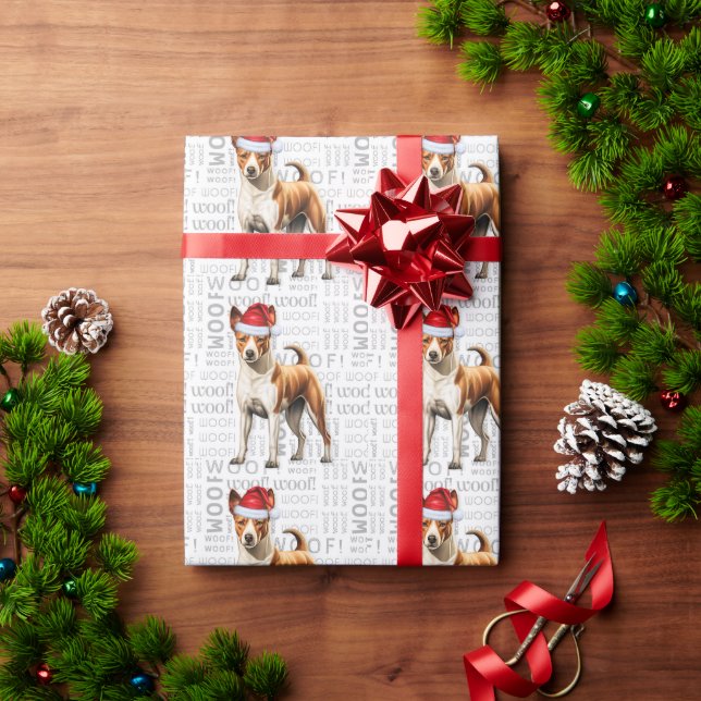 Christmas Basenji Dog Lover Holiday Wrapping Paper (Holiday Gift)