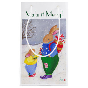 Christmas basket Bunny Gift Bag