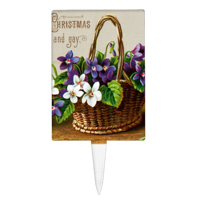 Christmas Basket Cake Topper (Front)