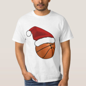 Christmas Basketball and Hoop T-Shirt