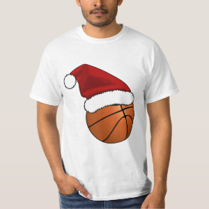 Christmas Basketball and Hoop T-Shirt