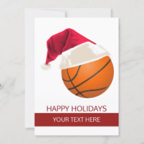 Christmas basketball Ball Santa Hat Greeting Cards