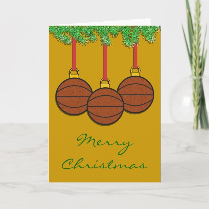 Christmas Basketball Card