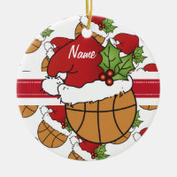 Christmas Basketball Personalize Ornament