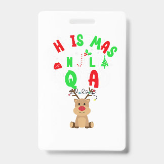 Christmas Basketball Reindeer Funny Santa Hat Xmas Badge