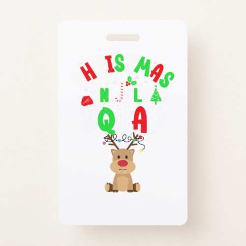 Christmas Basketball Reindeer Funny Santa Hat Xmas Badge