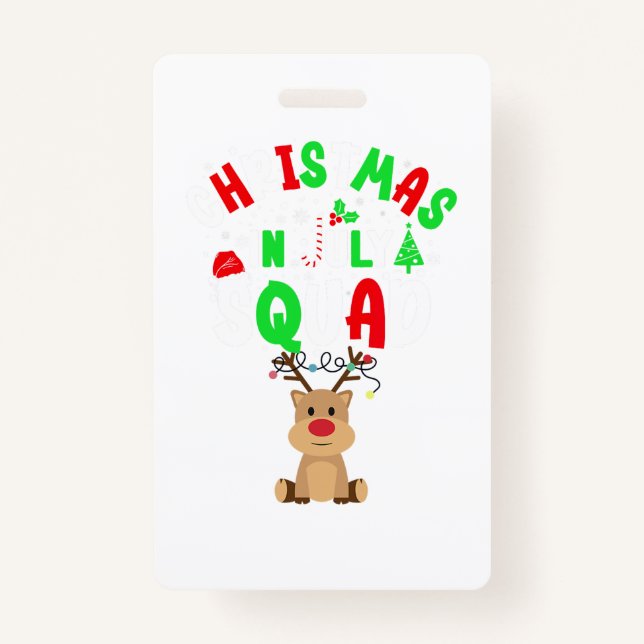 Christmas Basketball Reindeer Funny Santa Hat Xmas Badge (Front)