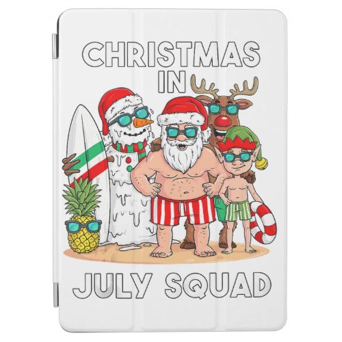 Christmas Basketball Santa Claus Slam Dunk Elf Fun iPad Air Cover