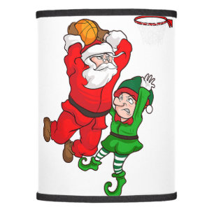 Christmas Basketball Santa Claus Slam Dunk Elf Fun Lamp Shade