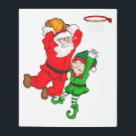 Christmas Basketball Santa Claus Slam Dunk Elf Fun Metal Print<br><div class="desc">Get ready for some slam dunk holiday humor with our 'Christmas Basketball Santa Claus' design. This playful twist on Santa's game is perfect for basketball enthusiasts with a sense of humor.</div>