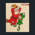Christmas Basketball Santa Claus Slam Dunk Elf Fun Wood Wall Art<br><div class="desc">Get ready for some slam dunk holiday humor with our 'Christmas Basketball Santa Claus' design. This playful twist on Santa's game is perfect for basketball enthusiasts with a sense of humor.</div>