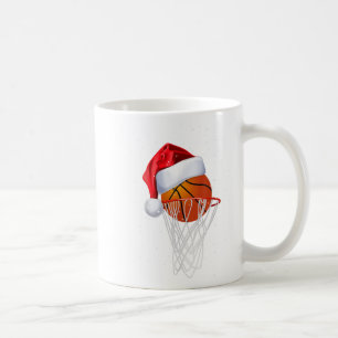 Christmas Basketball Shirt Basketball Santa Snow Coffee Mug