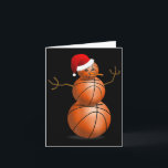 Christmas Basketball Shirt - Basketball Snowman  Card<br><div class="desc">Christmas Basketball Shirt - Basketball Snowman</div>