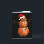 Christmas Basketball Shirt - Basketball Snowman  Card<br><div class="desc">Christmas Basketball Shirt - Basketball Snowman</div>