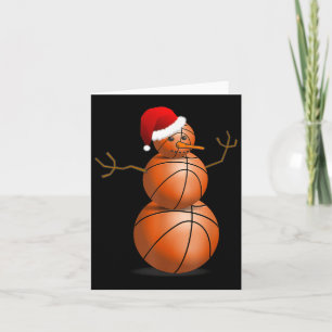 Christmas Basketball Shirt - Basketball Snowman  Card