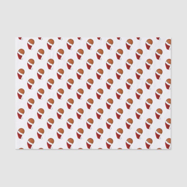Christmas Basketball Tissue Paper (Front)
