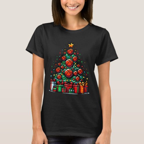 Christmas Basketball Tshirt Xmas Gifts Son Kids Bo