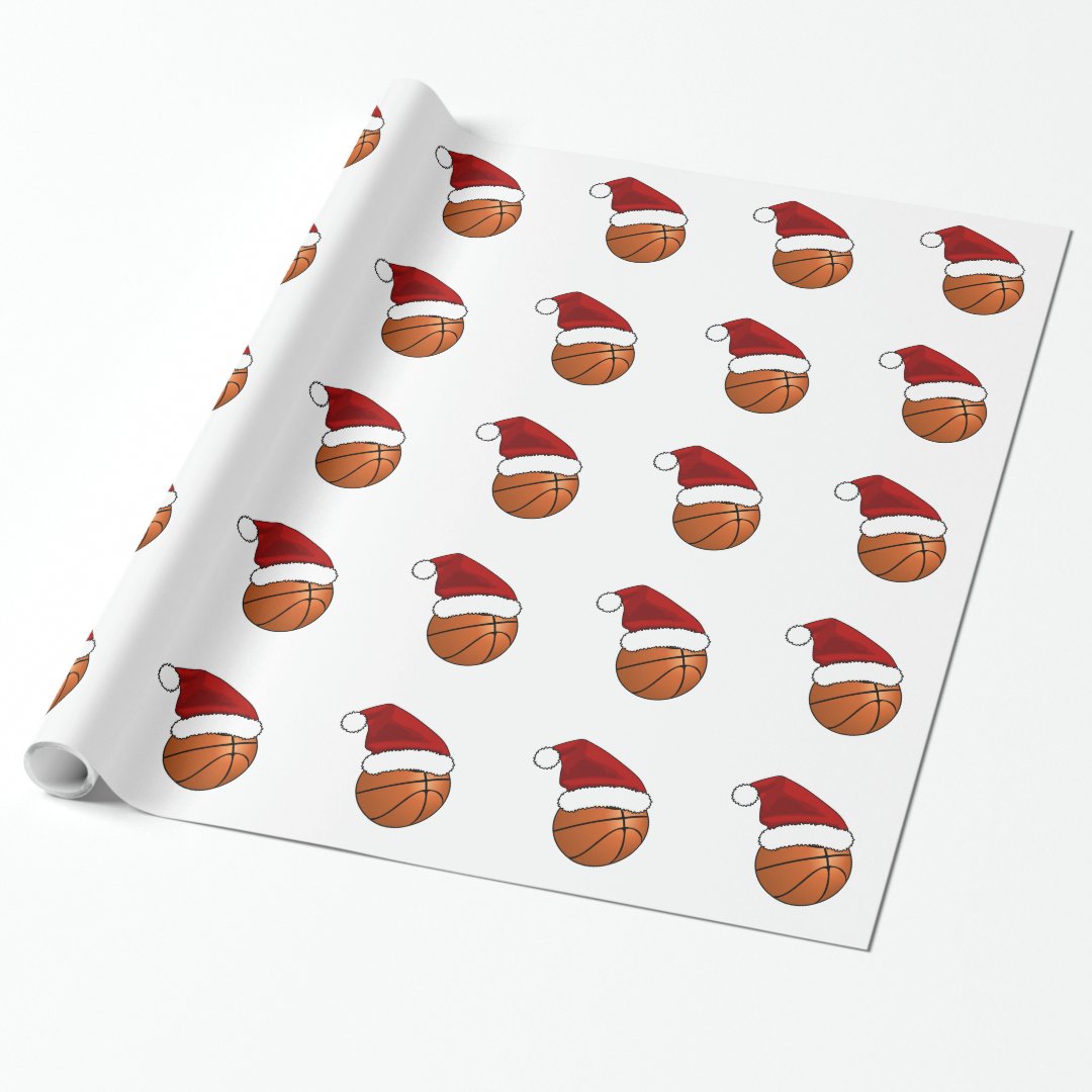 Christmas Basketball Wrapping Paper Zazzle