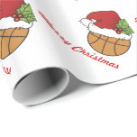 Christmas Basketball Wrapping Paper<br><div class="desc">Christmas Wrapping Paper. Great for the basketball enthusiast in your life. ✔NOTE: ONLY CHANGE THE TEMPLATE AREAS NEEDED! 😀 If needed, you can remove the text and start fresh adding whatever text and font you like. 📌If you need further customization, please click the "Click to Customize further" or "Customize or...</div>