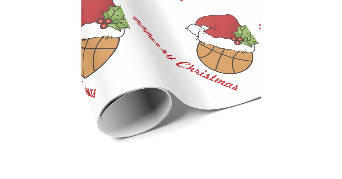 Christmas Basketball Wrapping Paper Zazzle